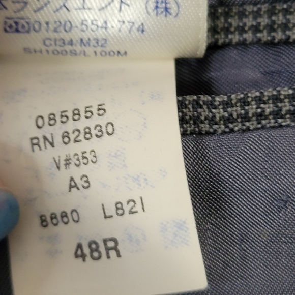 Lands End 48R Suit Blazer Gray 100% Wool - Picture 11 of 14